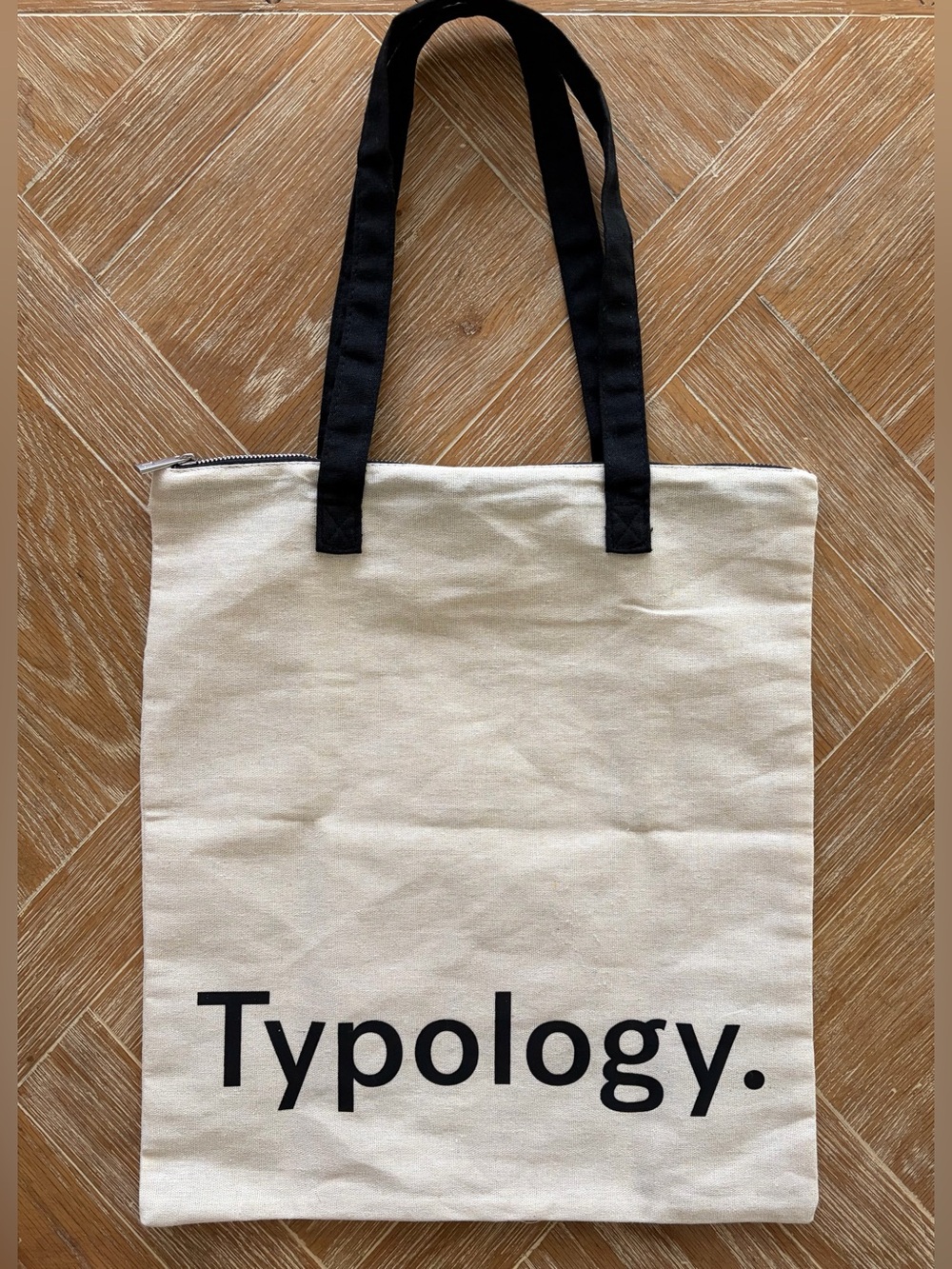 Typology Cream/Black Tote Bag